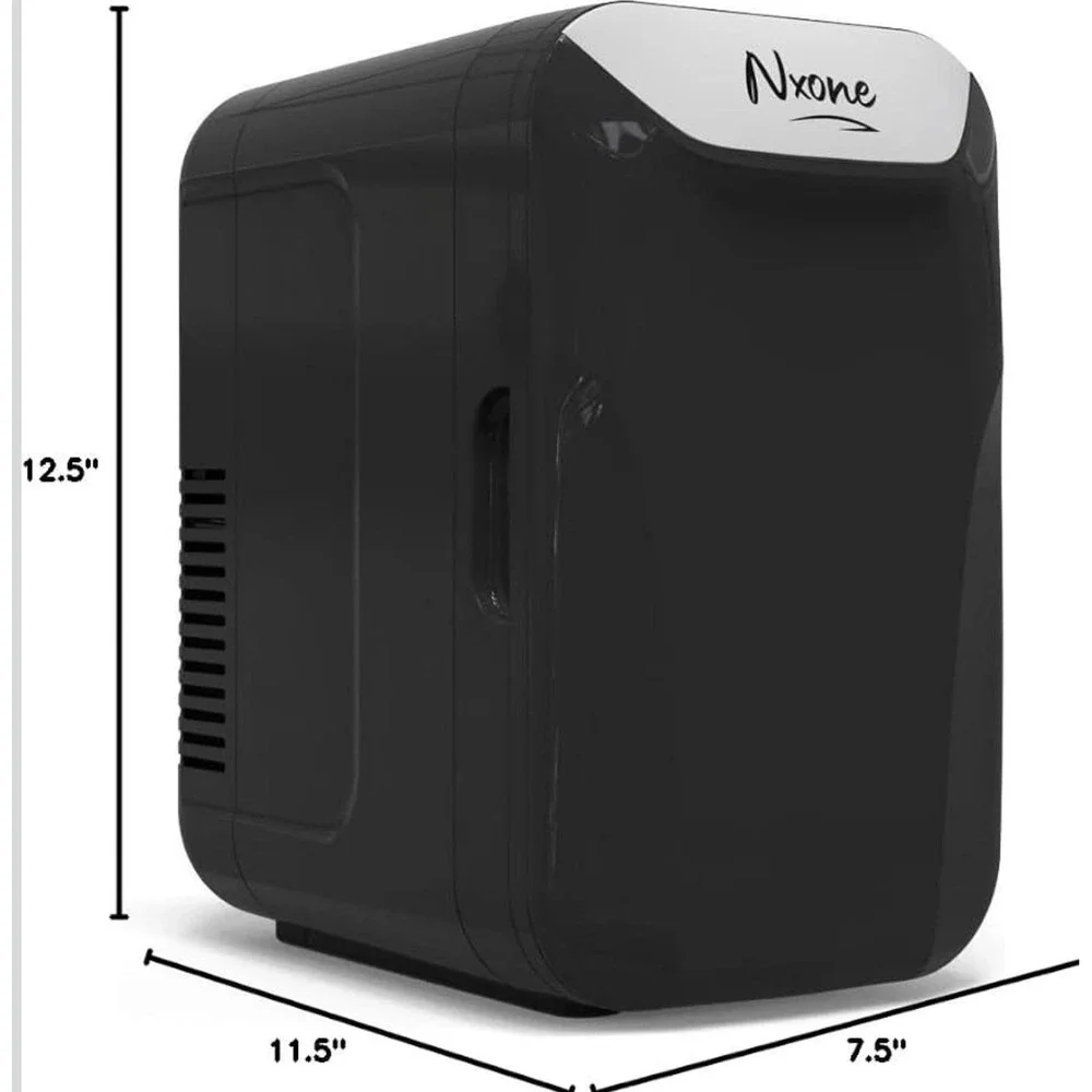 Nxone AQ-6L-A Portable Mini Fridge Warmer 6L Black AC/DC Compact Cooler